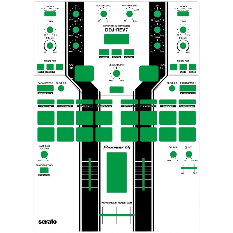 先锋DDJ-REV7 DJ控制器面板贴膜.pioneer打碟机炫彩贴可个性定制-图3