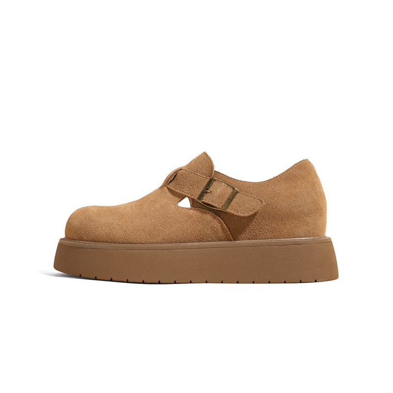 卡米高7cm内增高勃肯鞋女款2025秋季新款小个子厚底软木休闲鞋子 - 图3