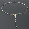 Mengslong beaded waist chain small fragrant sweater