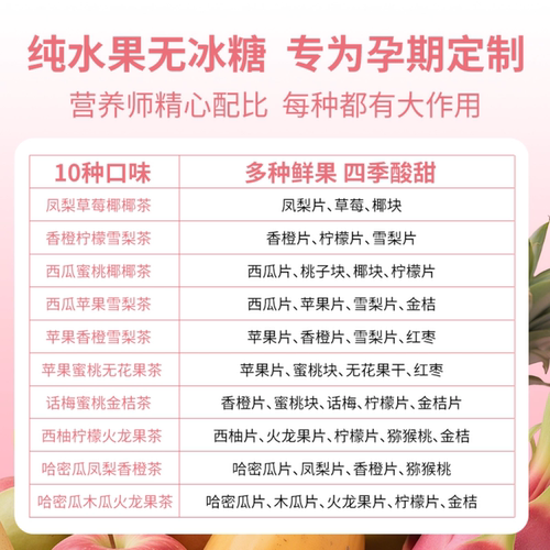 孕妇水果茶茶包多种口味独立小包装泡水喝的东西孕期夏日冲泡饮品 - 图1