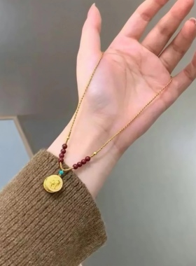 手工编绳高档项链绳子女可挂黄金锁佛牌唐卡佛公锁包玉坠朱砂挂绳