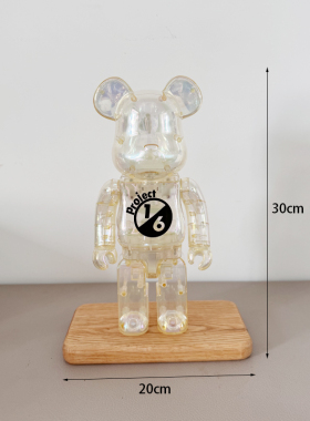 原创设计样板间儿童房书桌书柜摆件暴力熊积木熊软装饰品桌面摆设