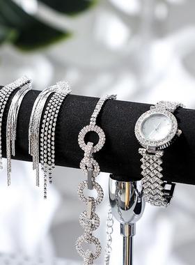 欧式奢华样板房衣帽间摆件软装梳妆台装饰项链口红香水手表链包包