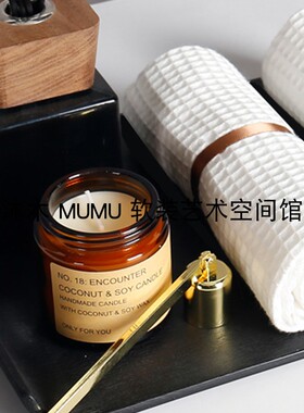 新中式样板房卫生间台盆柜毛巾香薰蜡烛托盘软装饰品套装组合摆件
