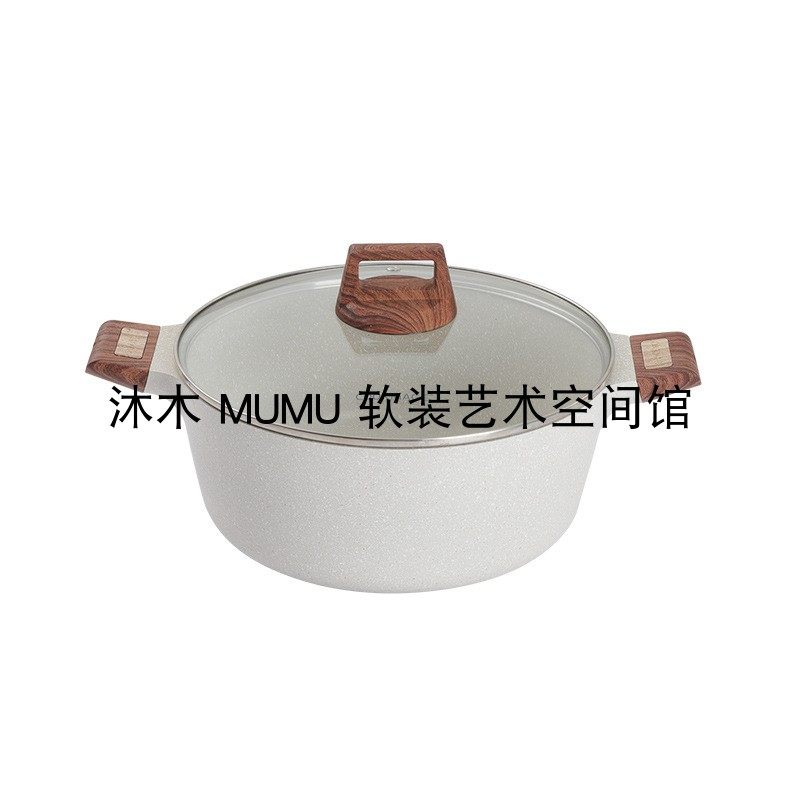 样板间厨房不锈钢麦饭石锅具组合平底锅汤锅软装饰品摆件套装橱柜,淘宝优惠券,粉丝福利购,淘宝优惠卷