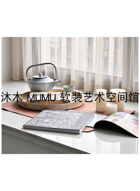 中古日式客厅茶几蜡烛样板房装饰创意摆件设计搭配提梁壶杯飘窗