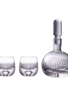 现代轻奢银色醒酒器威士忌玻璃酒具吧台软装饰品装饰摆件样板间