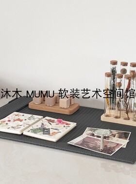 样板间儿童书房花艺昆虫植物干花相册标本大书垫软装饰品组合摆件