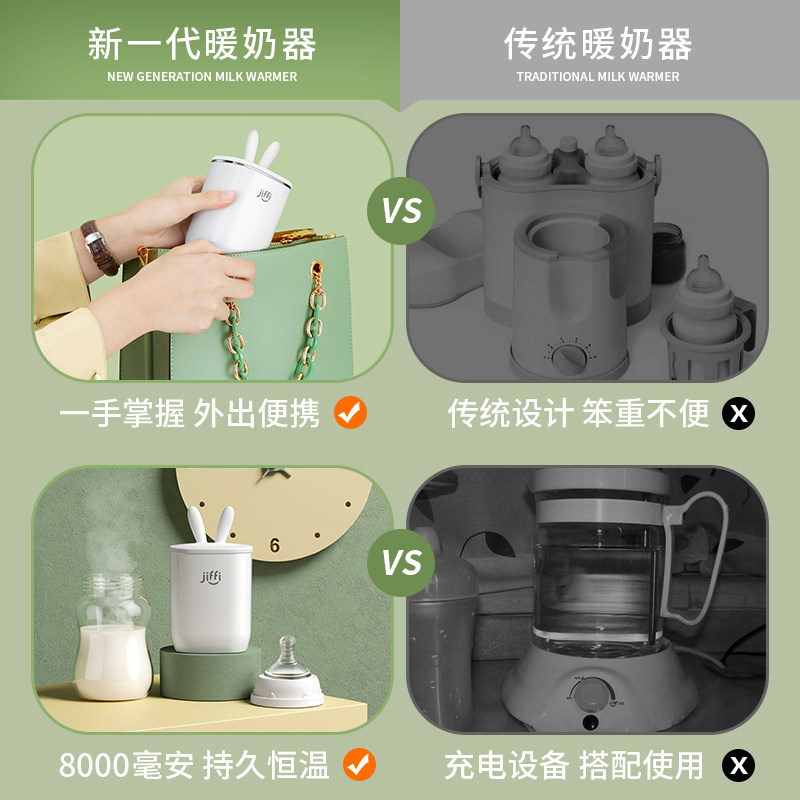 jiffi便携婴儿自动恒温外出暖奶器 jiffi暖奶器/加热器