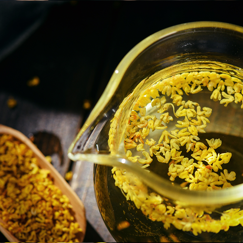 广西桂林桂花茶干色泽金黄桂花新鲜桂花茶食用桂花酒糕原料花草茶
