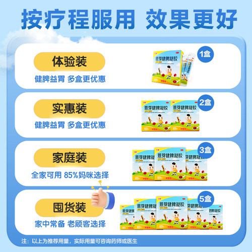 丁桂薏芽健脾凝胶36袋健脾养胃调理儿童宝宝积食消食健脾旗舰店 - 图3