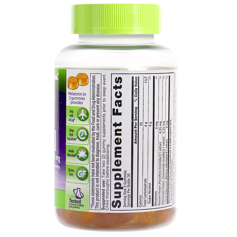 城港保健食品海外专营店vitafusion褪黑素sleepwell睡眠软糖退黑素片助眠熬夜安神美国1