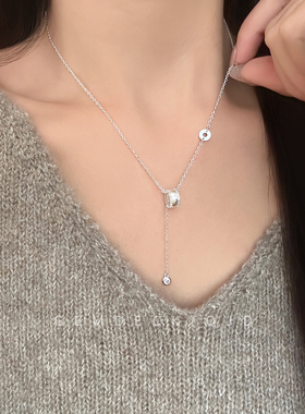 999拉丝纯银小蛮腰项链