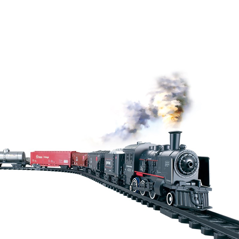 仿真蒸汽合金属小火车儿童高铁轨道复古典电动小火车玩具男孩模型 - 图3