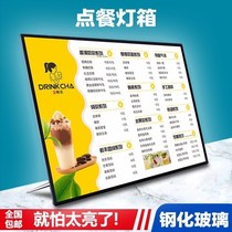 Electronic menu Display menu Showcases Milk Tea Shop Price List Luminous Table Card Snack Burger Coffee Ordering Menu Price List Design Making Tabletop Upright Bar ADVERTISING LED