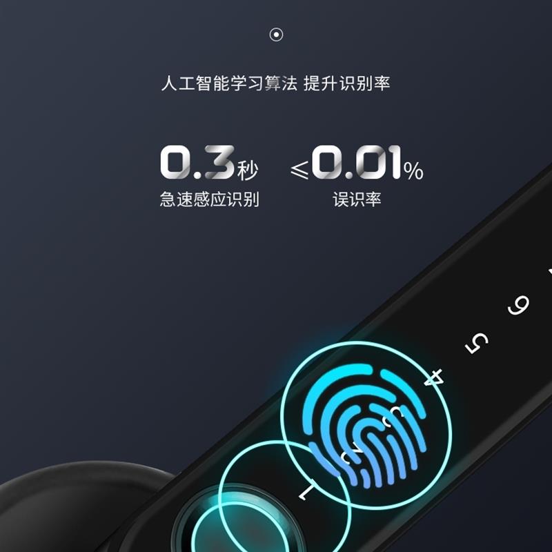 房门指纹锁室内木门电子锁智能密码锁卧室房间办公室多功能球形锁-图2