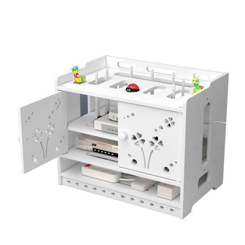 电视柜收纳整理电线大号遮挡插排路由器网线理线盒桌面装饰集线器 - 图3