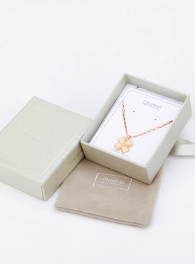 新加坡官网chomel项链女月光石四叶草轻奢ins小众设计高级锁骨链