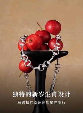 新品何家原厂璀璨幸运扣项链轻奢原创设计时尚百搭圣诞新年礼物女