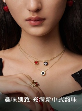 [新品]何家原厂财源滚滚项链红绳手链戒指轻奢高级圣诞新年礼物女