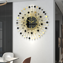 Watch home clock hanging bell personality creative living room fashion hanging wall art hanging decoration quartz clock Nordic light lavish