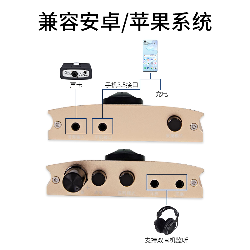 畅吧直播1号转换器手机直播转换器苹果版安卓版立体声版G7 PRO