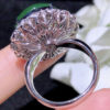 Cuiqin Emperor Bingyang Green Cabochon Ring 18k gold diamond inlaid with natural A-grade jadeite full and translucent