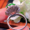 Cuiqin Emperor Bingyang Green Cabochon Ring 18k gold diamond inlaid with natural A-grade jadeite full and translucent
