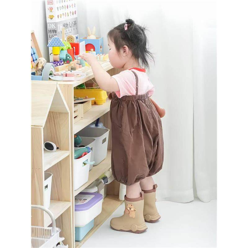 雨鞋儿童女孩男童防水防滑加厚耐磨鞋套高筒宝宝2025新款硅胶软底,淘宝优惠券,粉丝福利购,淘宝优惠卷