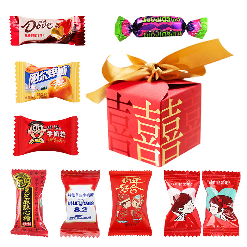 喜糖婚混合批发徐福记德芙巧克力 啊吧食品喜糖