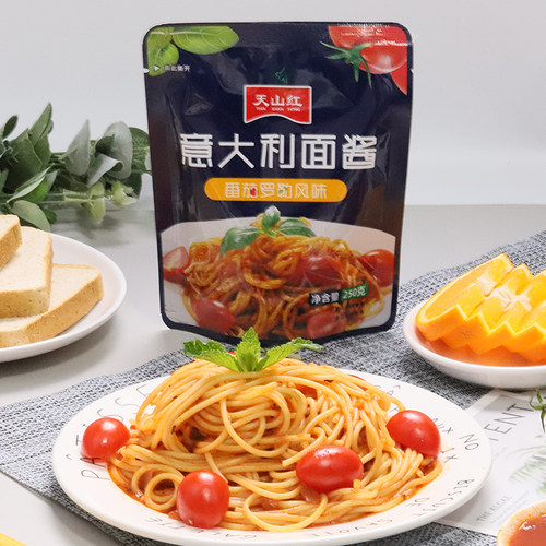 天山红意大利面酱牛肉肉酱番茄罗勒意面酱专用酱拌面酱调料酱料包 - 图2