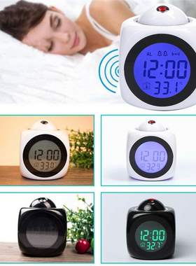 Alarm Clock Projector LCD Digital Snooze Alarm Clock Display