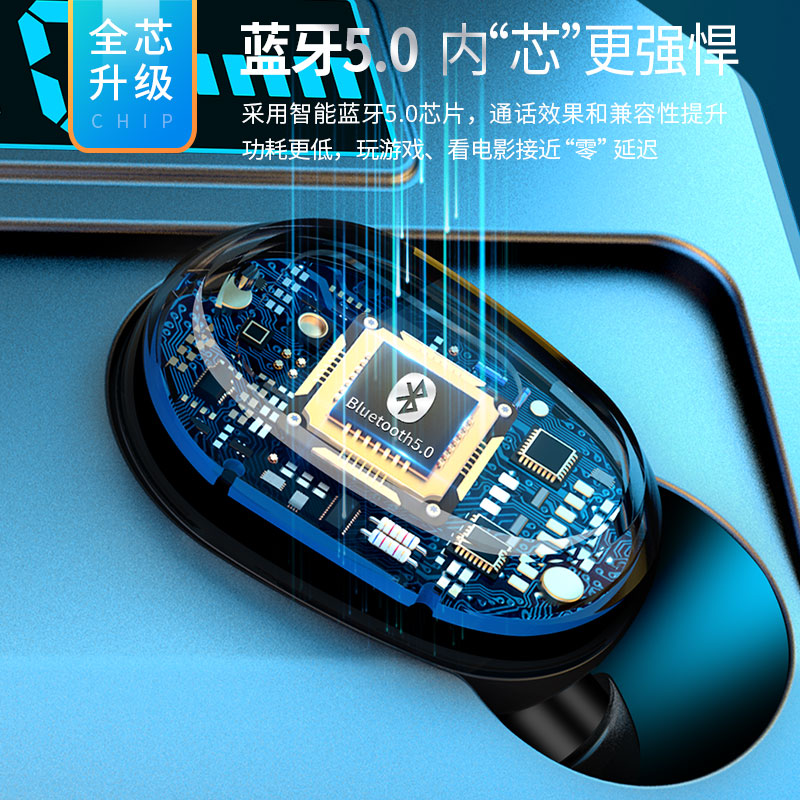 梵蒂尼星之豪专卖店真无线蓝牙耳机5.0双耳tws入耳式隐形单耳迷你运动超长待机续航适用iphone小米vivo华为oppo安卓通用三真显示3