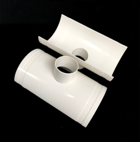 开口三通PVC补漏片110 75变径50哈夫节排水管补漏抢修三通配件160 - 图1