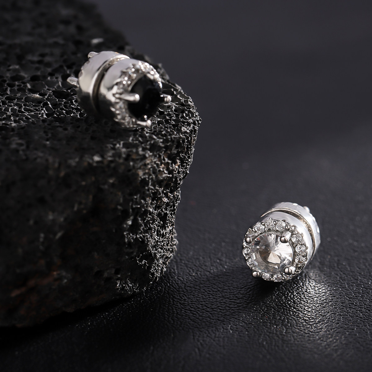 磁吸耳夹男锆石免打孔抗过敏个性轻奢百搭复古无需耳洞耳饰女简约 - 图1