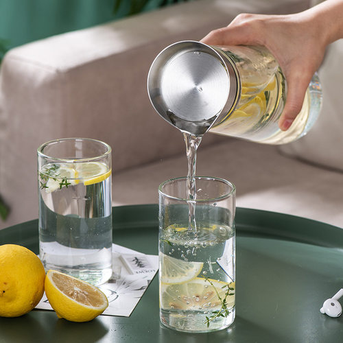 冷水壶玻璃凉水瓶大容量泡茶壶家用晾白开水杯扎壶套装凉水杯 - 图2