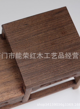实木小花架博古架红木花几置物架中式鸡翅瓷瓶架中低两高底座