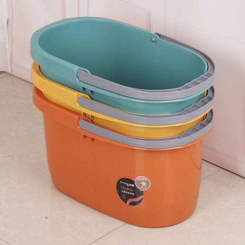 平板拖把桶单桶家用长方形洗拖桶加厚塑料拖地桶胶棉拖桶清洗手提 - 图3