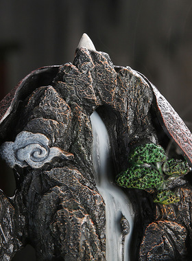 跨境新品供应树脂高山流倒流香炉 创意大号回流香炉家居摆件原创