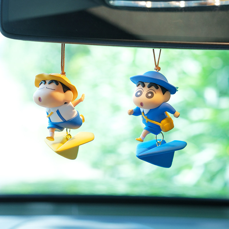 正版蜡笔小新纸飞机汽车挂件后视镜车载吊坠创意平安香薰片挂饰女,淘宝优惠券,粉丝福利购,淘宝优惠卷