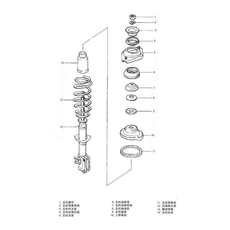 适用昌河铃木北斗星浪迪前减震器平面轴承利亚纳压力上座塔顶汽车