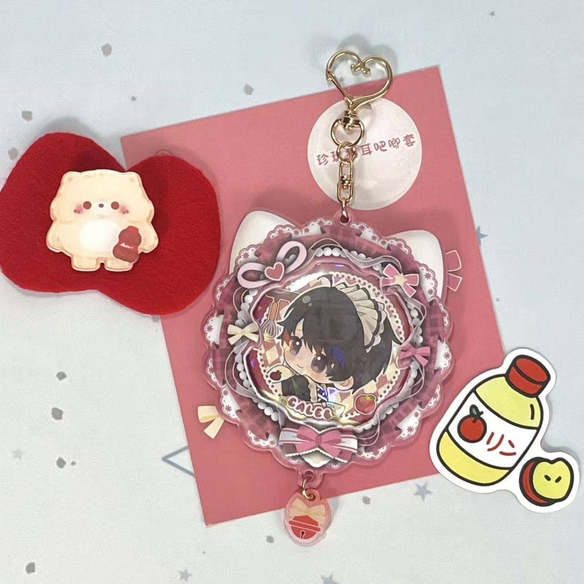 可爱原创珍珠猫耳吧唧保护套道具谷子徽章58-65展示收纳痛包挂件,淘宝优惠券,粉丝福利购,淘宝优惠卷