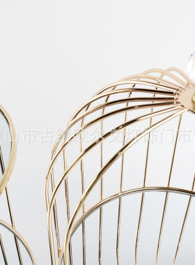 风桌面浴室鸟笼收纳架镜面轻奢护肤化妆品梳妆台口红置物架