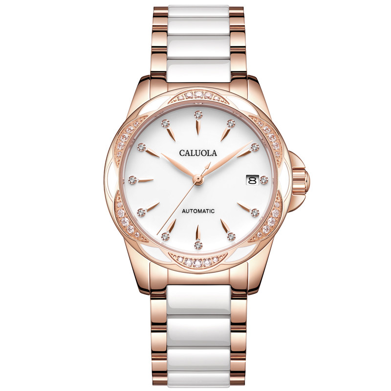 卡罗莱官方正品陶瓷防水时尚全女表 iwochs国产腕表