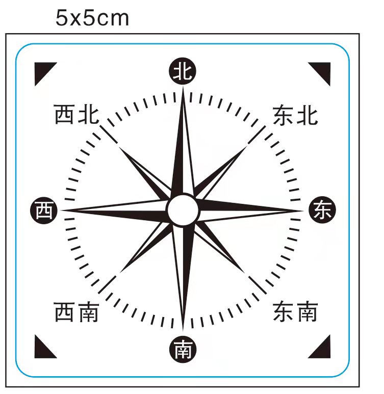 方向板教具包邮位置与方向透明标东南西北方向坐标表教师教学用具-图0