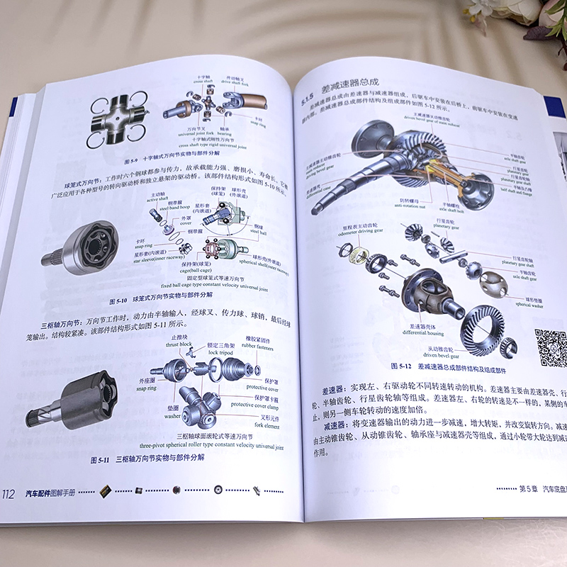 汽车配件图解手册汽车配件知识一本通中英对照视频图解汽车原理与构造汽修培训教材参考小汽车零部件详解汽车配件从入门到精通-图2