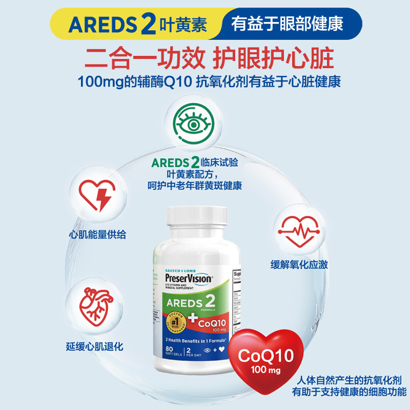 博士伦叶黄素胶囊护眼护心肌辅酶Q10维生素成人中老年保健品正品,淘宝优惠券,粉丝福利购,淘宝优惠卷