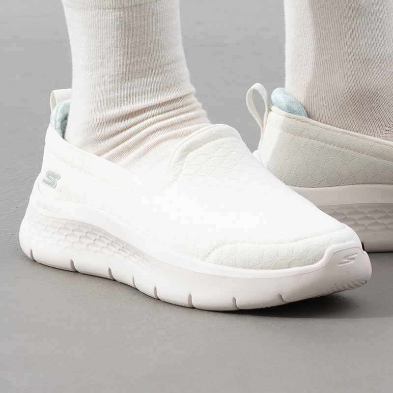 斯凯奇夏季新款女鞋一脚穿健步鞋软底网面运动鞋轻便休闲妈妈鞋 - 图0