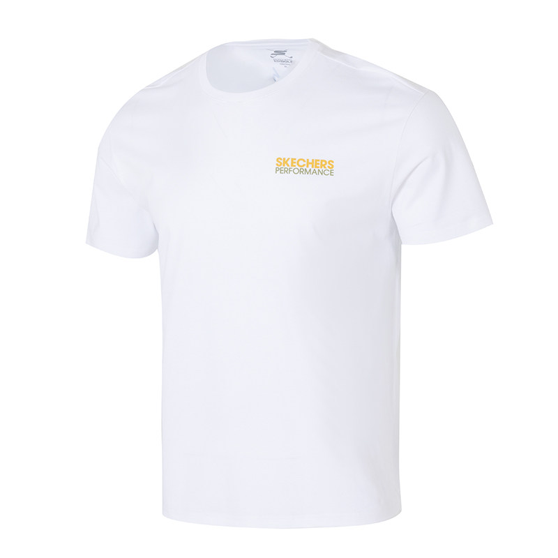 斯凯奇男女同款夏季透气运动T恤新款白色圆领针织短袖上衣休闲,淘宝优惠券,粉丝福利购,淘宝优惠卷