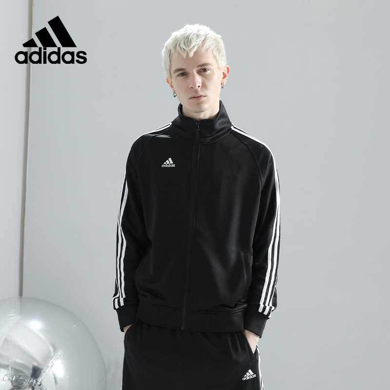 Adidas阿迪达斯外套男女秋冬季情侣官网经典条纹休闲运动服夹克衫,淘宝优惠券,粉丝福利购,淘宝优惠卷